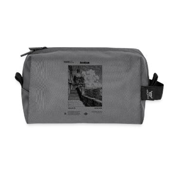 New Words - Recycled Toiletry Zip Bag - anthracite - Front