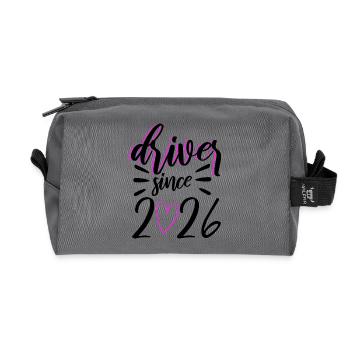 Driving License 2026 Driving Test Driving License Test - Recycled Toiletry Zip Bag - anthracite - Front