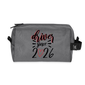 Driving License 2026 Driving Test Driving License Test - Recycled Toiletry Zip Bag - anthracite - Front