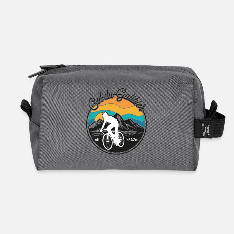 Galibier Retro Mountainbiker - Recycelte Kulturtasche - Anthrazit
