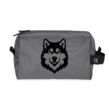 Alaskan Malamute schwaz - Recycelte Kulturtasche - Anthrazit - Vorne