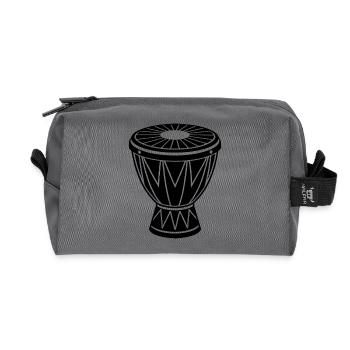 Conga africain - Trousse de toilette en tissu recyclé - anthracite - Devant