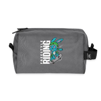Bunny Rebel – Freestyle Skateboard - Recycelte Kulturtasche - Anthrazit - Vorne