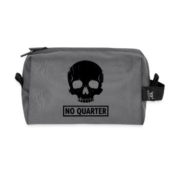 No Quarter Given - Recycled Toiletry Zip Bag - anthracite - Front