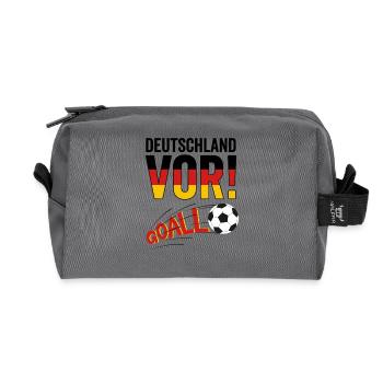 GOALLL! Germany Fan Design 2026 - Recycled Toiletry Zip Bag - anthracite - Front