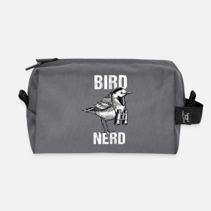 Für nerdige Bird Nerd Lover Vogelbeobachter - Recycelte Kulturtasche - Anthrazit