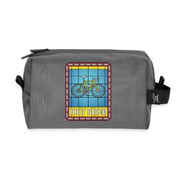 Vitrail de vélo - Trousse de toilette en tissu recyclé - anthracite - Devant