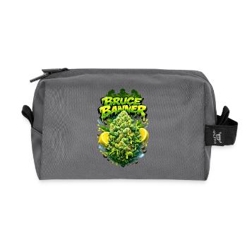 Gravure graffiti BB Strain - Trousse de toilette en tissu recyclé - anthracite - Devant