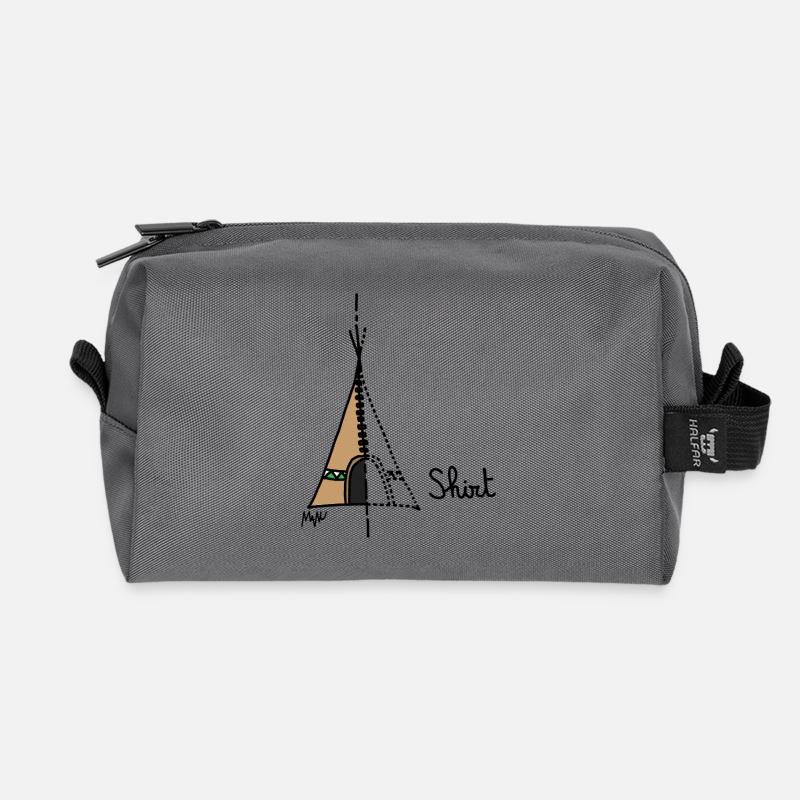 teepee shirt - Recycled Toiletry Zip Bag - anthracite