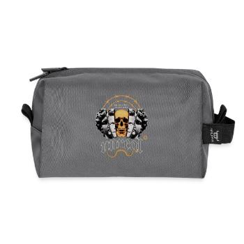 Cercle crâné avec fil barbelé - Trousse de toilette en tissu recyclé - anthracite - Devant
