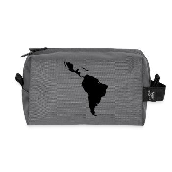 Amerique Latine - Amerique du Sud - Trousse de toilette en tissu recyclé - anthracite - Devant