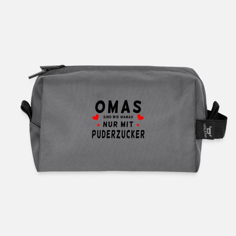 Omas sind wie Mamas - Recycelte Kulturtasche - Anthrazit