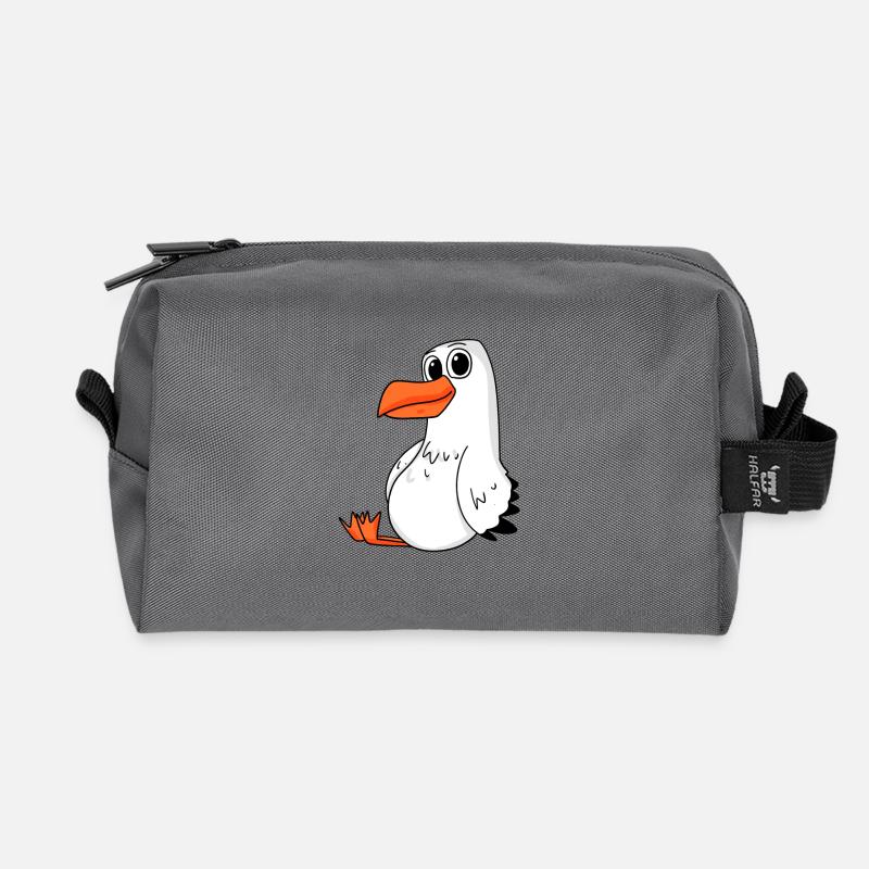 Möwe - Recycelte Kulturtasche - Anthrazit