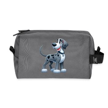 Great Dane 2 - Recycled Toiletry Zip Bag - anthracite - Front