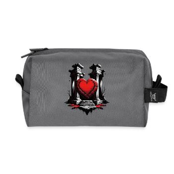 Ruin of love - Recycled Toiletry Zip Bag - anthracite - Front