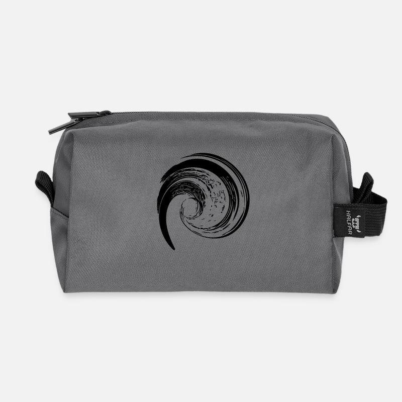 Gedrehte Welle Strudel Formation - Recycelte Kulturtasche - Anthrazit