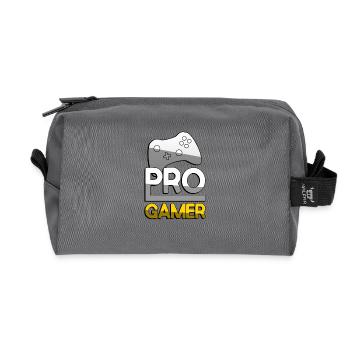 PRO GAMER (Gelb) + Controller - Gaming - Recycelte Kulturtasche - Anthrazit - Vorne