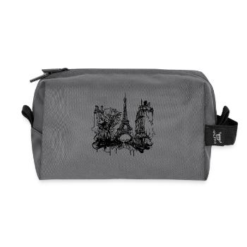 France Capital Paris Sightseeing - Recycled Toiletry Zip Bag - anthracite - Front