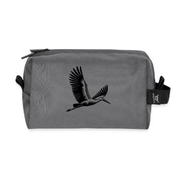 Fliegender Storch - Recycelte Kulturtasche - Anthrazit - Vorne