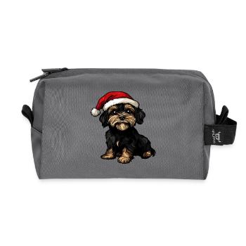 Dogs Christmas - Recycled Toiletry Zip Bag - anthracite - Front