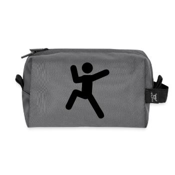 varappe - Trousse de toilette en tissu recyclé - anthracite - Devant