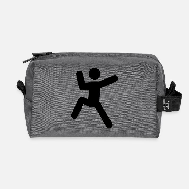 klettern - Recycelte Kulturtasche - Anthrazit