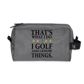 Ich spiele Golf - Recycelte Kulturtasche - Anthrazit - Vorne