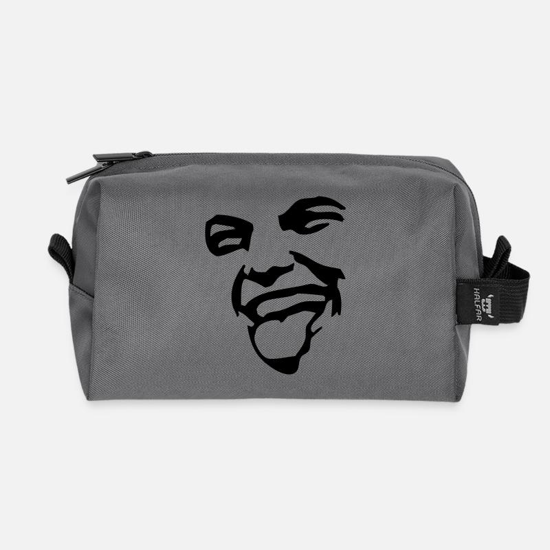 Face - Recycled Toiletry Zip Bag - anthracite