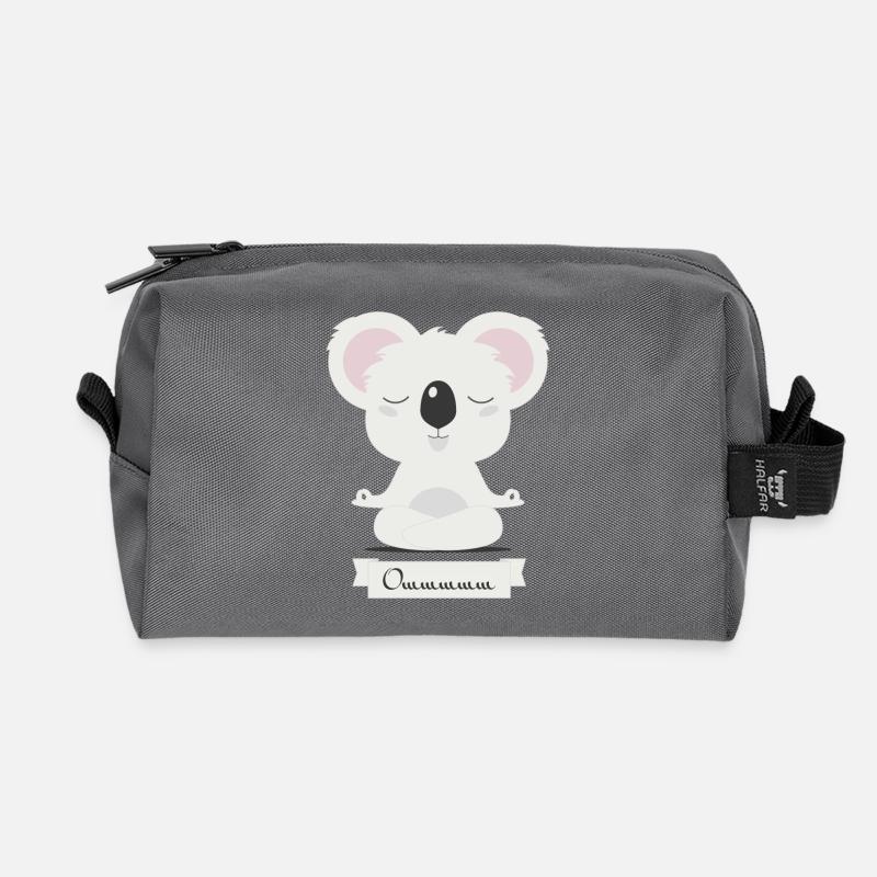 Koala meditiert - Recycelte Kulturtasche - Anthrazit
