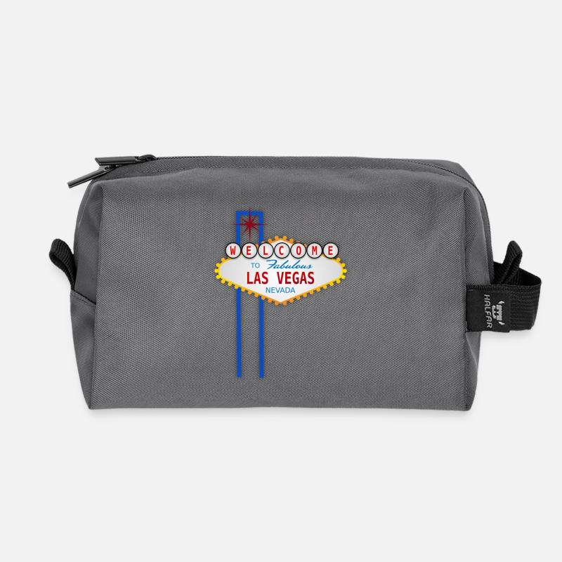 Las Vegas! Geschenk Idee Geschenkidee - Recycelte Kulturtasche - Anthrazit