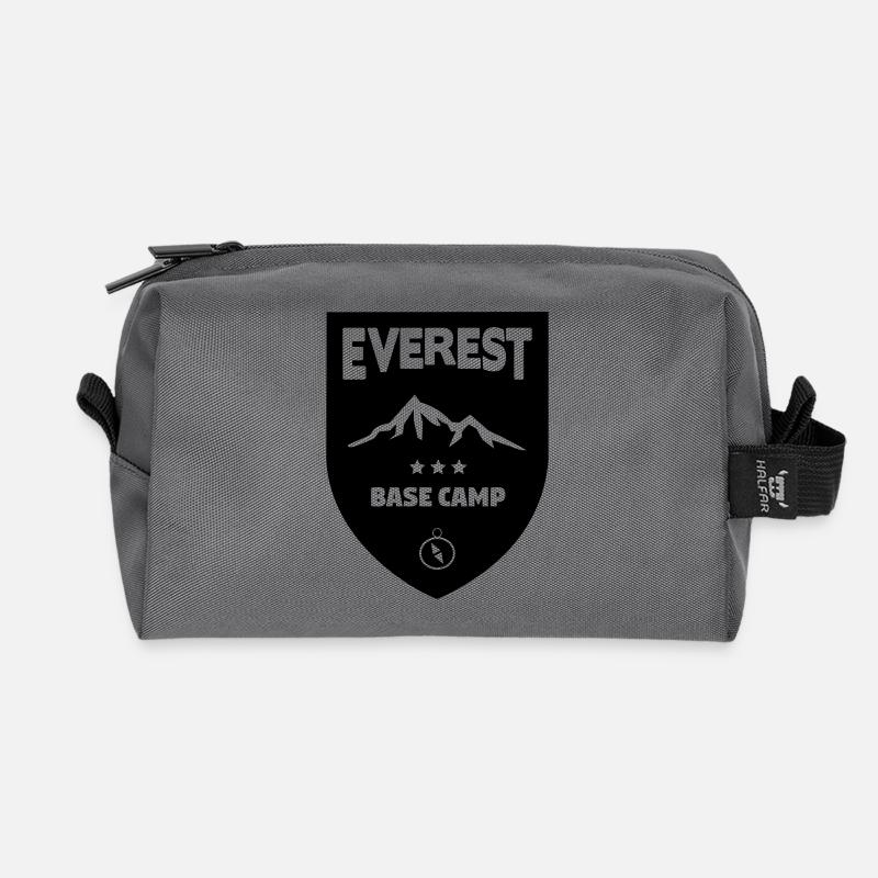 Mount Everest Basecamp - Recycled Toiletry Zip Bag - anthracite