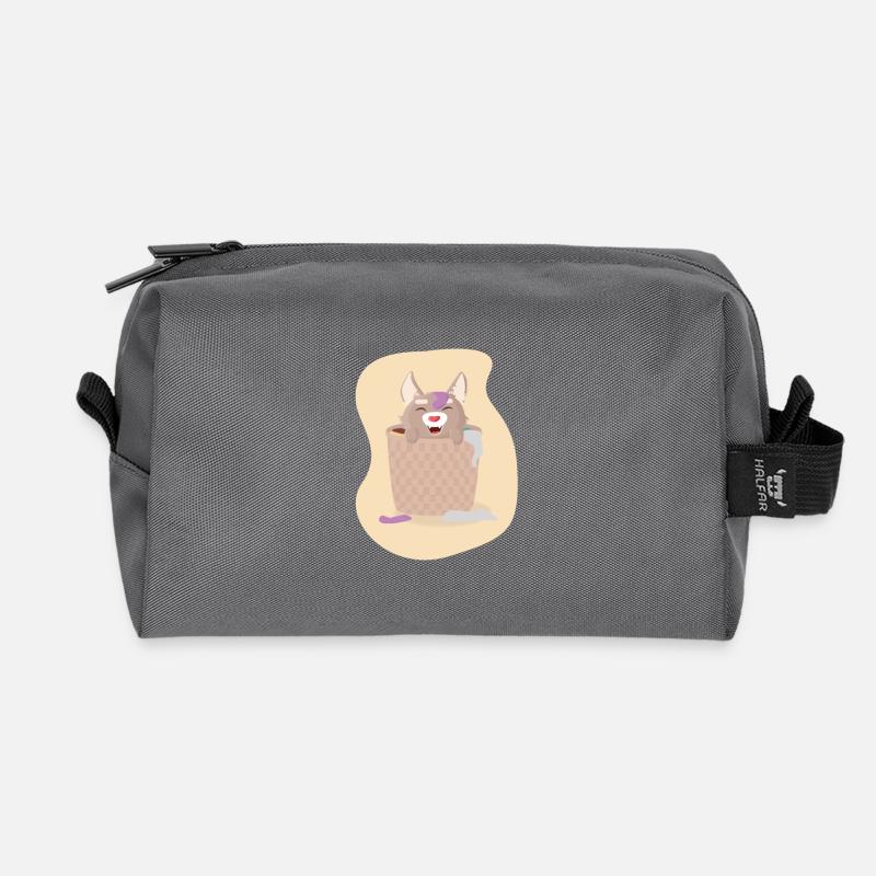 waschtag - Recycled Toiletry Zip Bag - anthracite