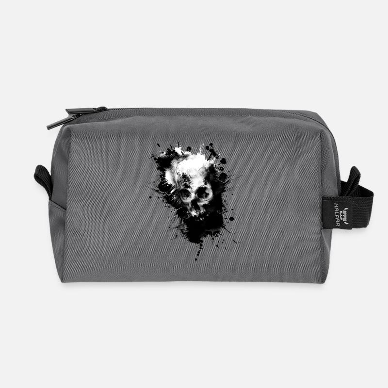 Totenkopf - Recycelte Kulturtasche - Anthrazit