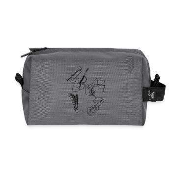 Music connects. - Recycled Toiletry Zip Bag - anthracite - Front