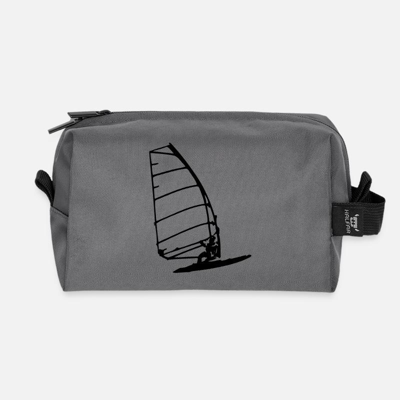 Windsurfing 1 - Recycelte Kulturtasche - Anthrazit