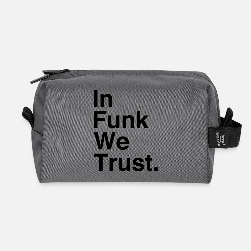 In Funk We Trust - Recycled Toiletry Zip Bag - anthracite