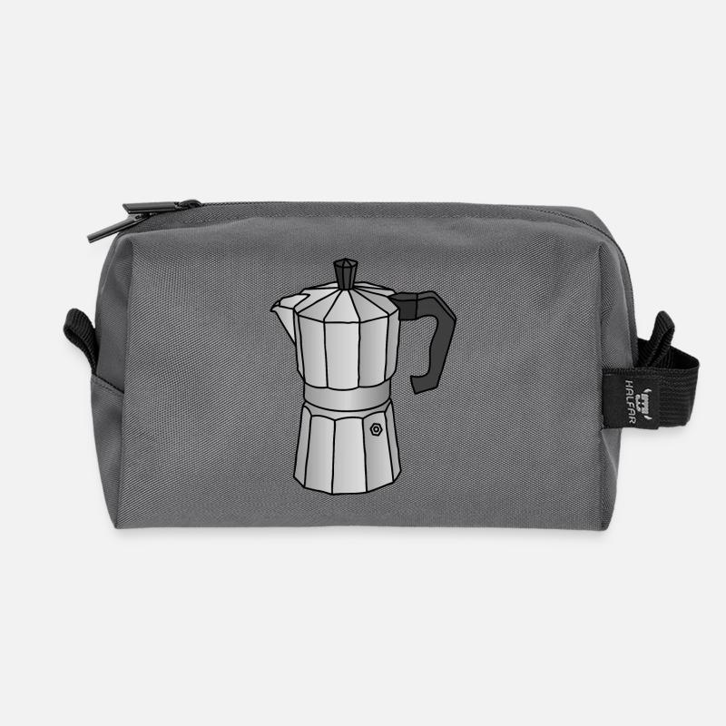 Espresso coffee maker - Recycled Toiletry Zip Bag - anthracite