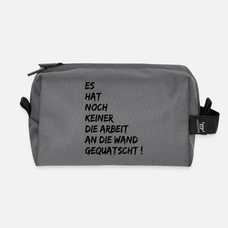 arbeit faul handwerker laber quatsch spruch lustig - Recycelte Kulturtasche - Anthrazit