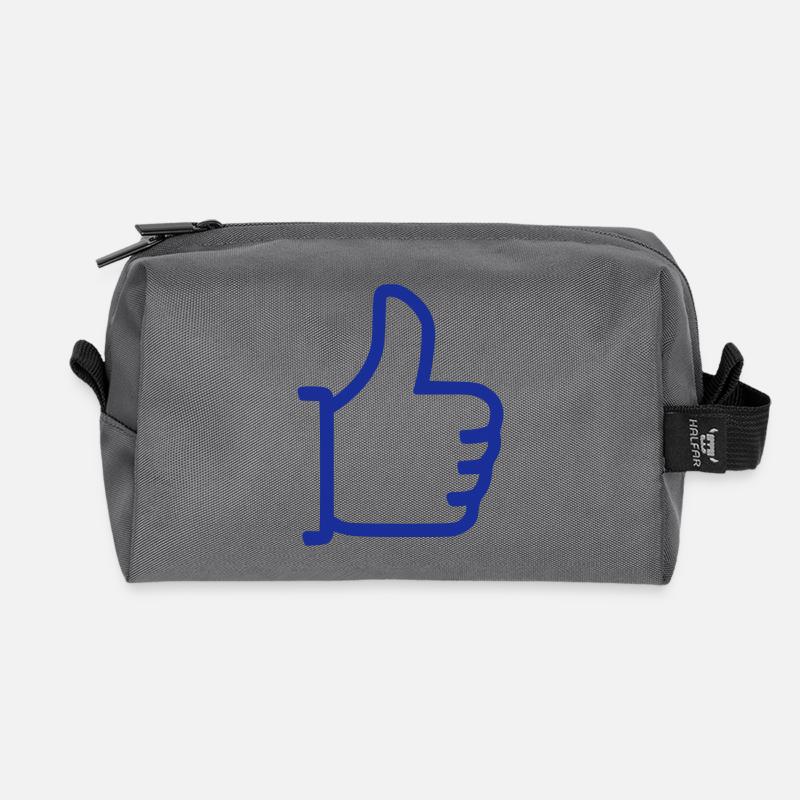 Gefällt mir - Daumen hoch - Recycled Toiletry Zip Bag - anthracite