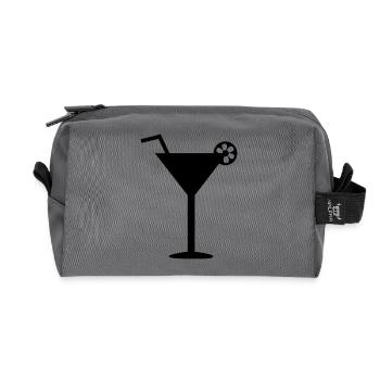 cocktail - Recycled Toiletry Zip Bag - anthracite - Front