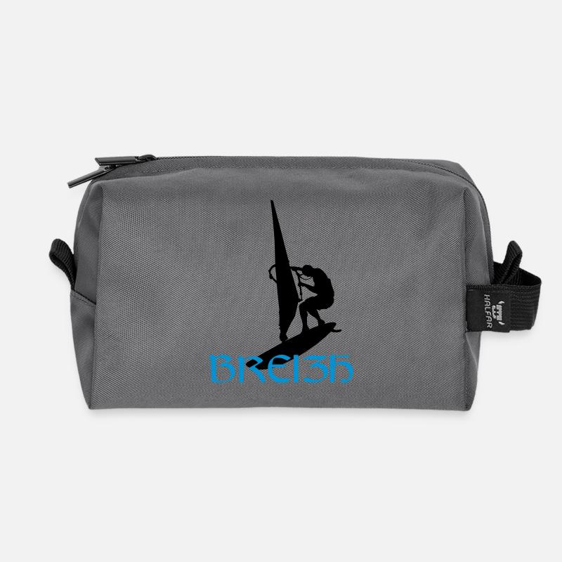 Windsurfen / Windsurfer / Windsurf / Windsurfing - Recycelte Kulturtasche - Anthrazit