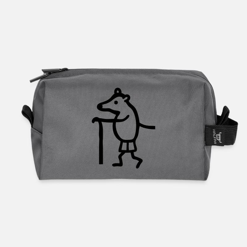 Mole hike - Recycled Toiletry Zip Bag - anthracite