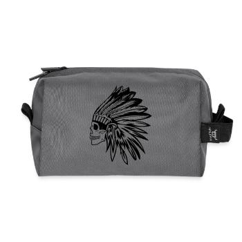 indianer_skull - Trousse de toilette en tissu recyclé - anthracite - Devant