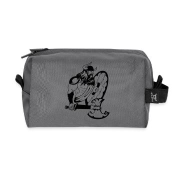 wikinger_1 - Recycled Toiletry Zip Bag - anthracite - Front