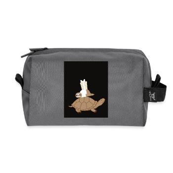 Animals - Recycled Toiletry Zip Bag - anthracite - Front