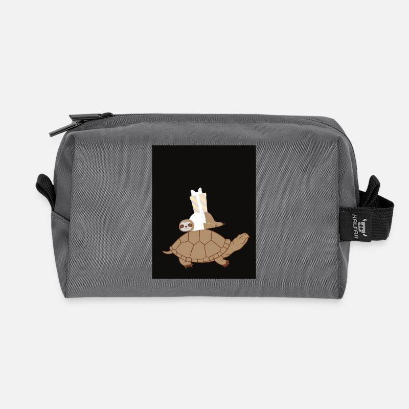 Tiere - Recycelte Kulturtasche - Anthrazit