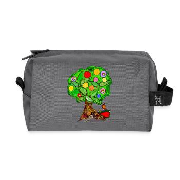 Arbre de vie - Trousse de toilette en tissu recyclé - anthracite - Devant