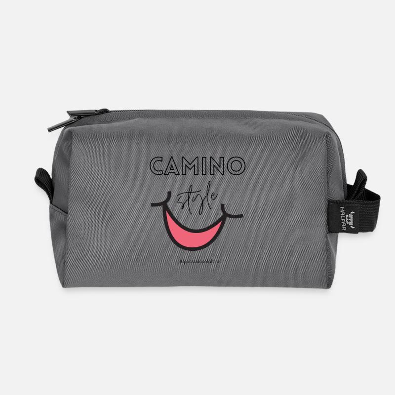 Smile Fireplace Style - Recycled Toiletry Zip Bag - anthracite