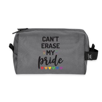 Can’t Erase My Pride - Recycled Toiletry Zip Bag - anthracite - Front