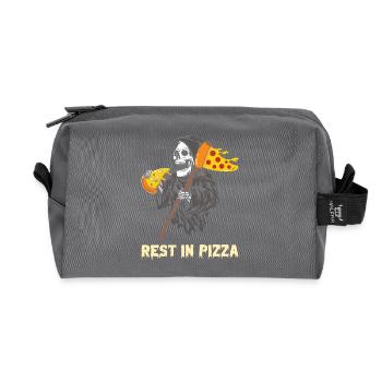 Reste à Pizza la mort - Trousse de toilette en tissu recyclé - anthracite - Devant